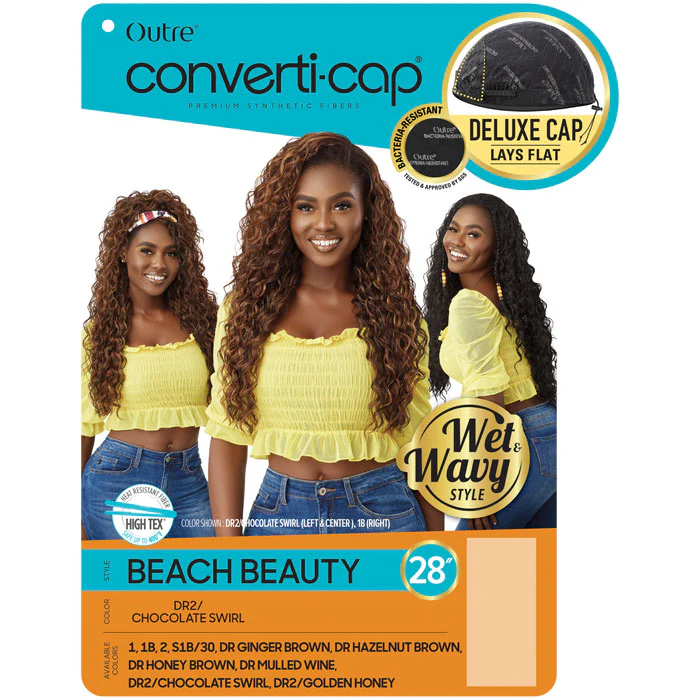 Outre Converti Cap Wet & Wavy Style Half Wig - BEACH BEAUTY - Image 5