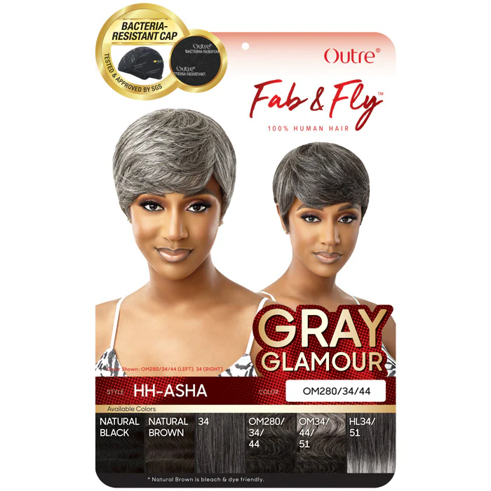 Outre Fab & Fly Gray Glamour 100% Human Hair Full Wig - HH-ASHA - Image 4