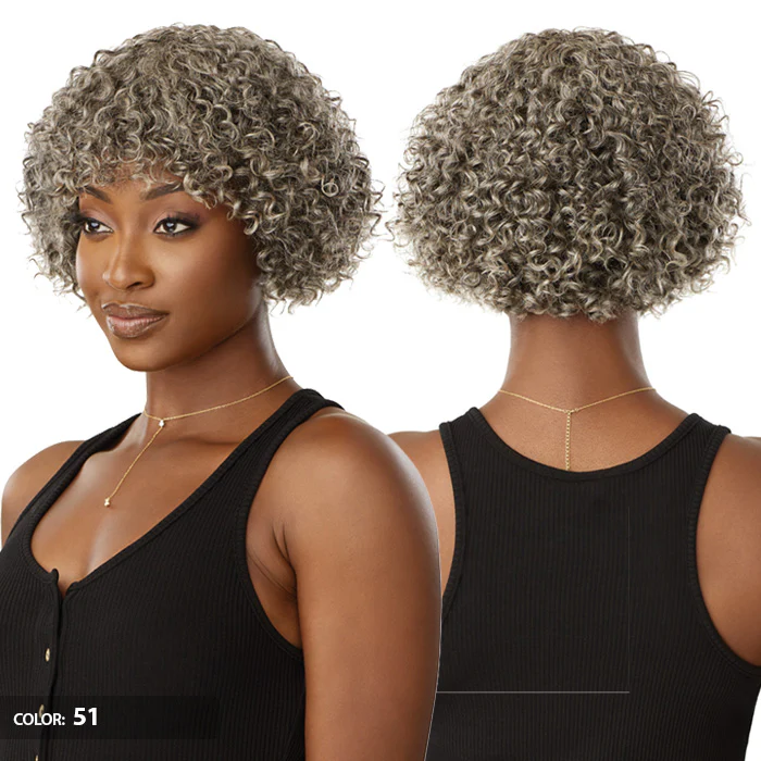 Outre Fab & Fly Gray Glamour 100% Human Hair Full Wig - HH-RANDY - Image 3