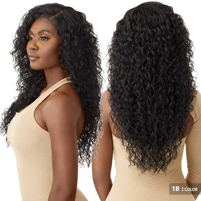 Outre Glueless 100% Human Hair Blend 5X5 HD Lace Front Closure Wig - HHB-MALAYSIAN DEEP 26" - Image 3