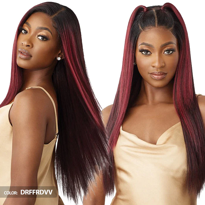 Outre Glueless 5X5 Human Hair Blend HD Lace Frontal Closure Wig - HHB-YAKI STRAIGHT 26" - Image 2