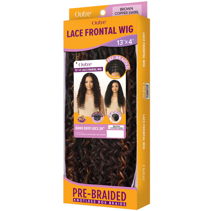 Outre Glueless Pre-Braided HD 13x4 Lace Front Wig - BOHO DEEP LOCS 26" - Image 5
