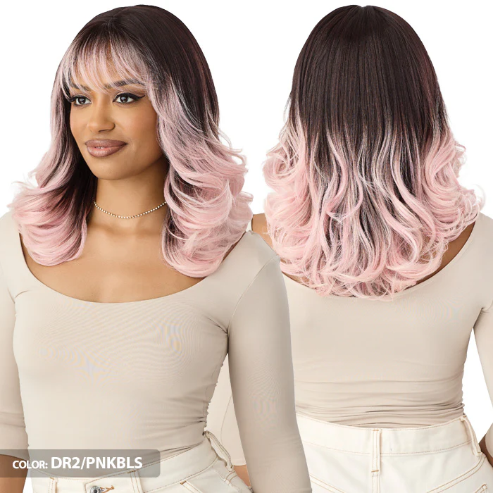 Outre Glueless Pre-Plucked HD Lace Front Part Wig - DAMALI Salon-Styled Bangs - Image 3