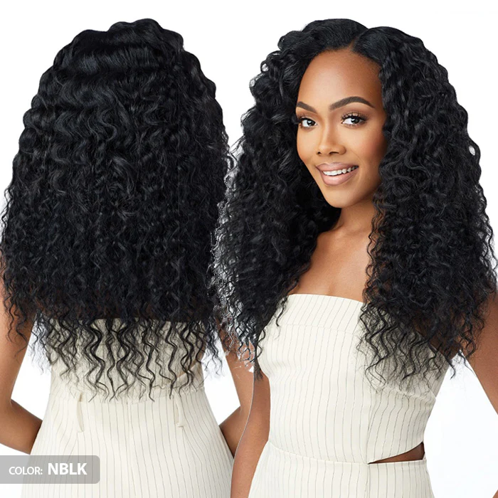 Outre Human Hair Blend Big Beautiful Hair Clip In Weave 9 PCS - PERUVIAN WAVE 18" - Image 3