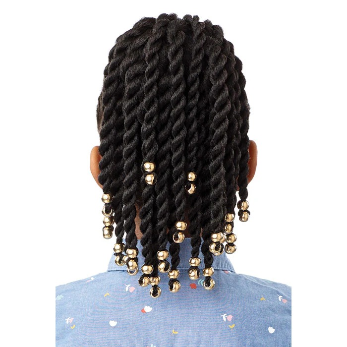 Outre Lil Looks Kids Drawstring Ponytail - BEADED TWIST 12" - Image 4