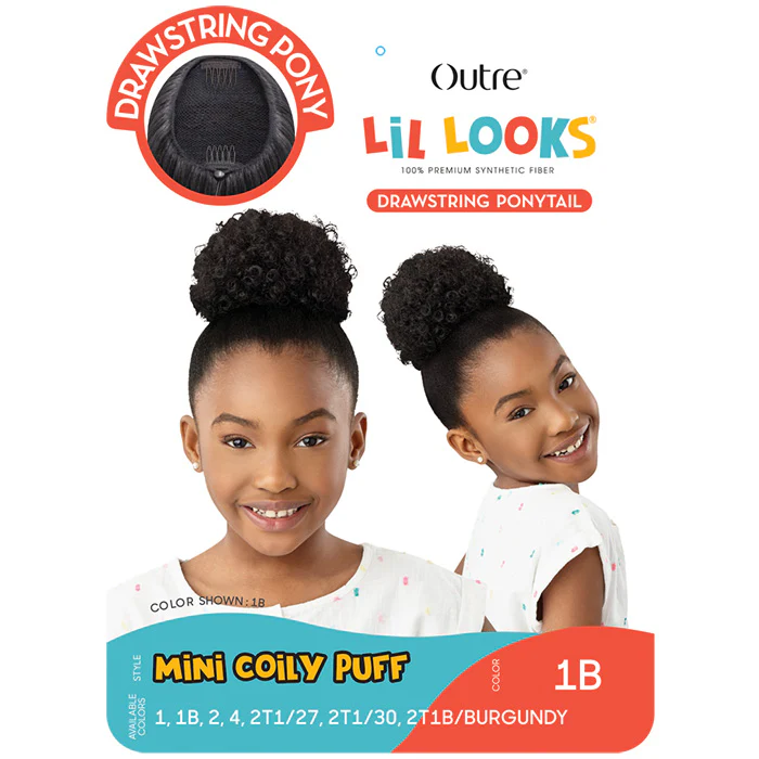 Outre Lil Looks Kids Drawstring Ponytail - MINI COILY PUFF - Image 4