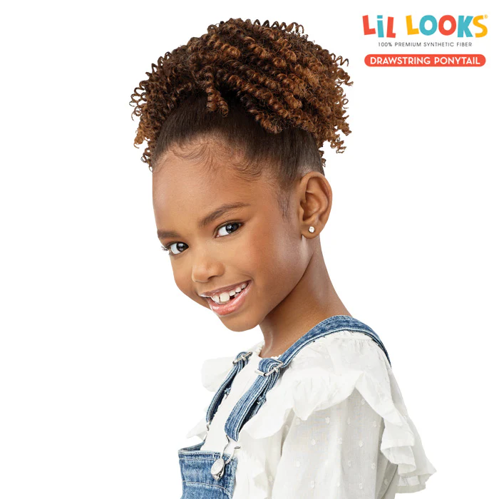 Outre Lil Looks Kids Drawstring Ponytail - SPRINGY COILS 8" - Image 2