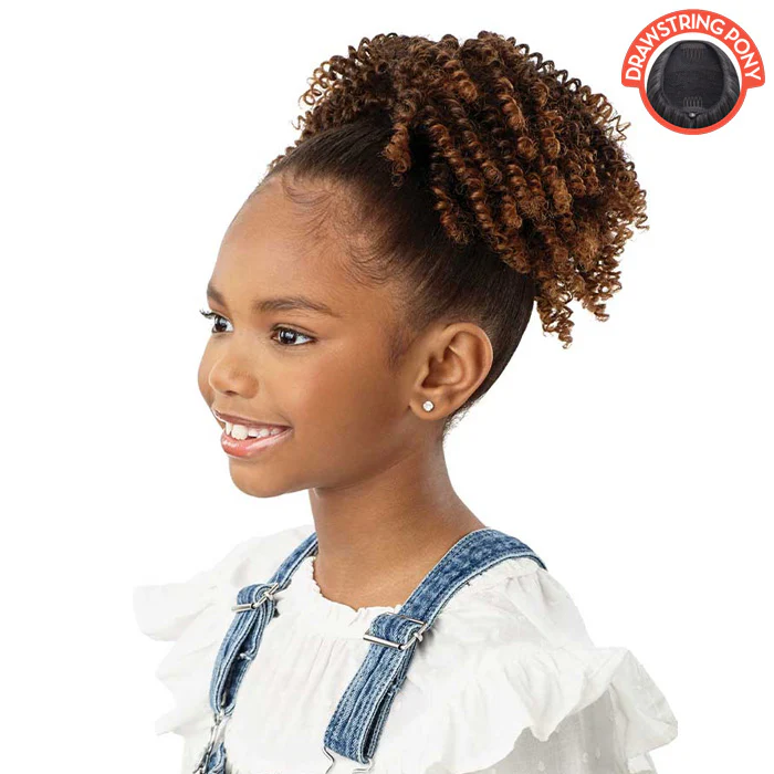 Outre Lil Looks Kids Drawstring Ponytail - SPRINGY COILS 8" - Image 3