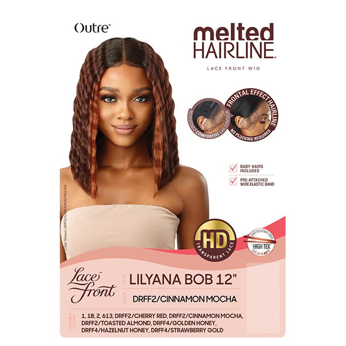 Outre Melted Hairline Glueless HD Lace Front Wig - LILYANA BOB 12" - Image 6