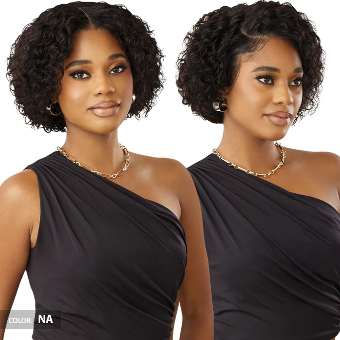 Outre My Tresses Black Label Glueless 100% Unprocessed Human Hair 13x4 HD Lace Front Wig - HH-VIRGIN DEEP BOB 8" - Image 2