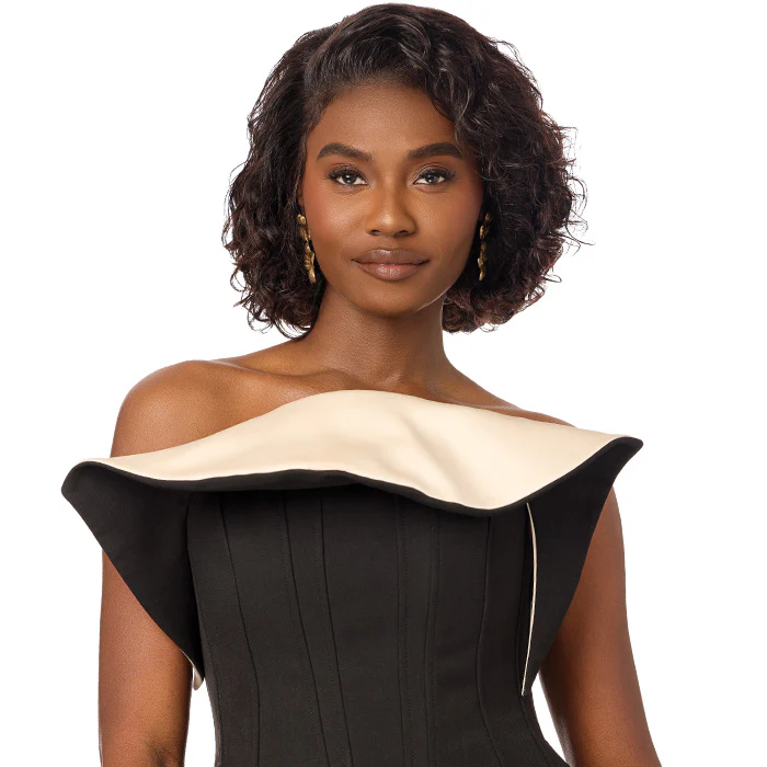 Outre My Tresses Black Label Glueless HD 13x4 Lace Frontal Wig - HH-VIRGIN WAVY BOB 12" - 100% Unprocessed Human Hair