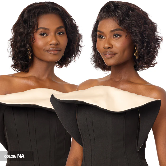 Outre My Tresses Black Label Glueless HD 13x4 Lace Frontal Wig - HH-VIRGIN WAVY BOB 12" - 100% Unprocessed Human Hair - Image 2
