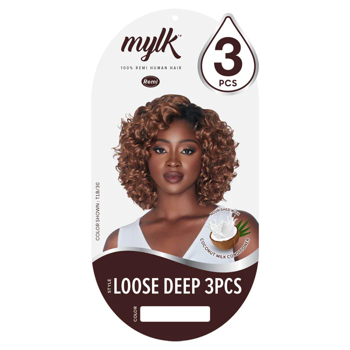 Outre Mylk 100% Remi Human Hair Weave - LOOSE DEEP 3PCS - Image 4