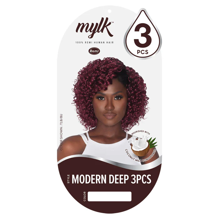 Outre Mylk 100% Remi Human Hair Weave - MODERN DEEP 3PCS - Image 4