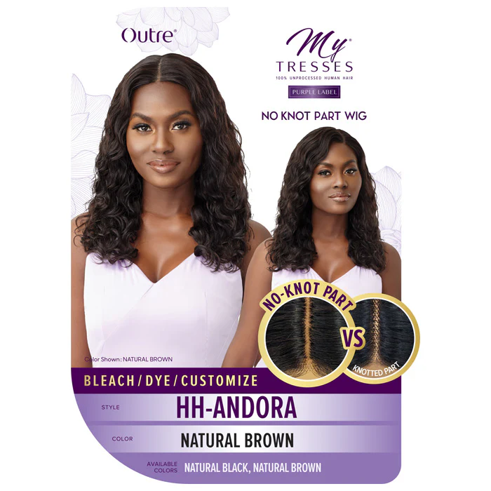 Outre My Tresses 100% Unprocessed Human Hair No Knot Part Lace Wig - ANDORA - Image 4