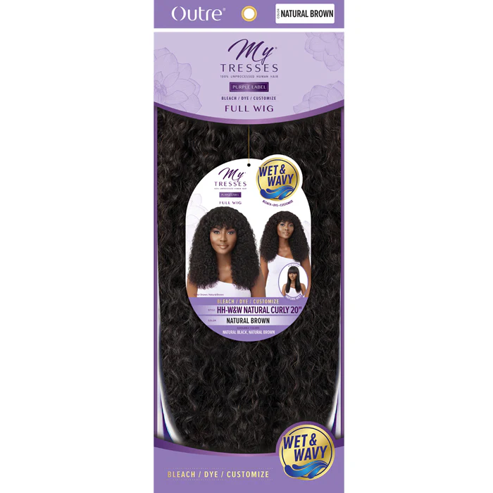 Outre Mytresses 100% Unprocessed Human Hair Wet & Wavy Full Wig - NATURAL CURLY 20 - Image 6