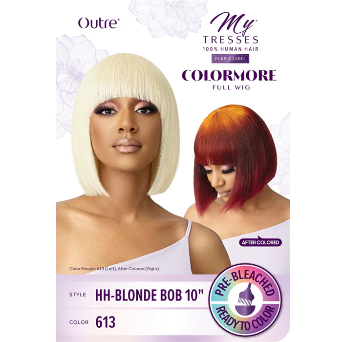 Outre Mytresses Colormore 100% Human Hair Full Wig - BLONDE BOB 10 - Image 5