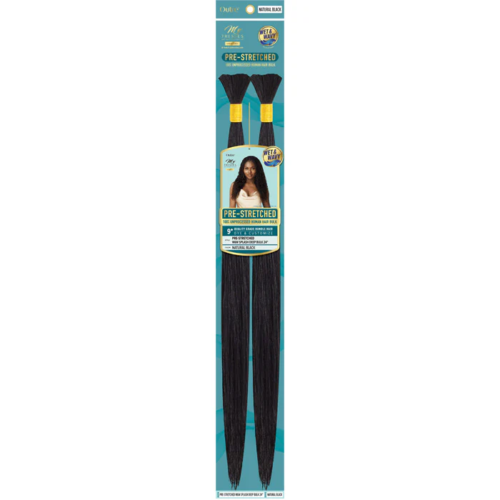 Outre Mytresses Gold Label 100% Human Hair Braids - PRE-STRETCHED W&W SPLASH DEEP BULK 18", 24" - Image 5