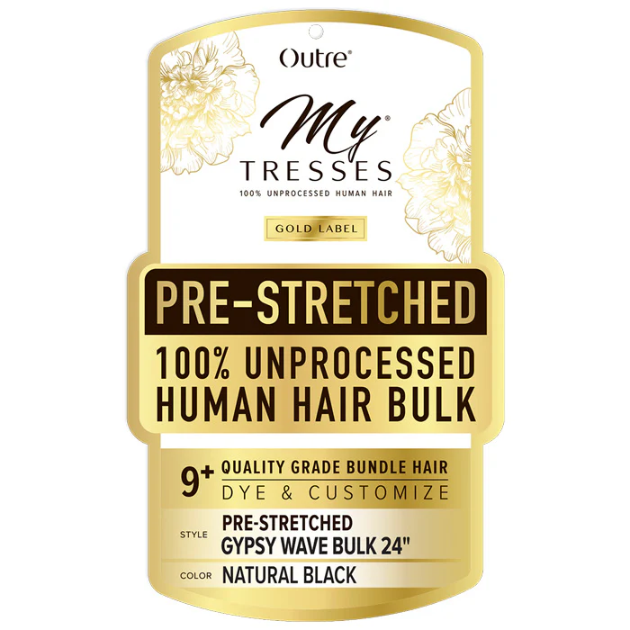 Outre Mytresses Gold Label 100% Unprocessed Human Hair Braids - PRE-STRETCHED GYPSY WAVE BULK 18"/24" - Image 4