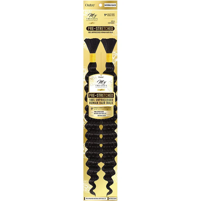 Outre Mytresses Gold Label Braids 100% Unprocessed Human Hair Braids - PRE-STRETCHED NATURAL DEEP BULK 24" - Image 2