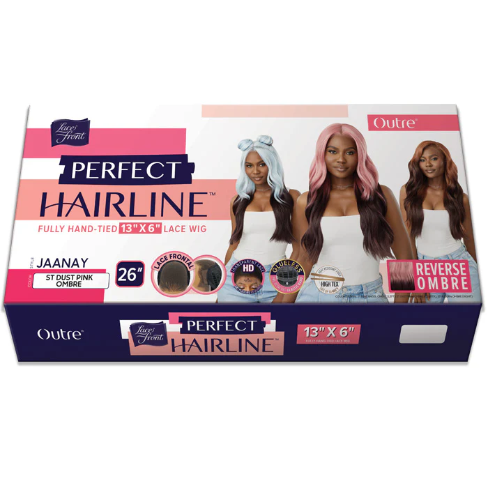 Outre Perfect Hairline Glueless 13x6 HD Lace Front Wig - JAANAY - Reverse Ombre - Image 6