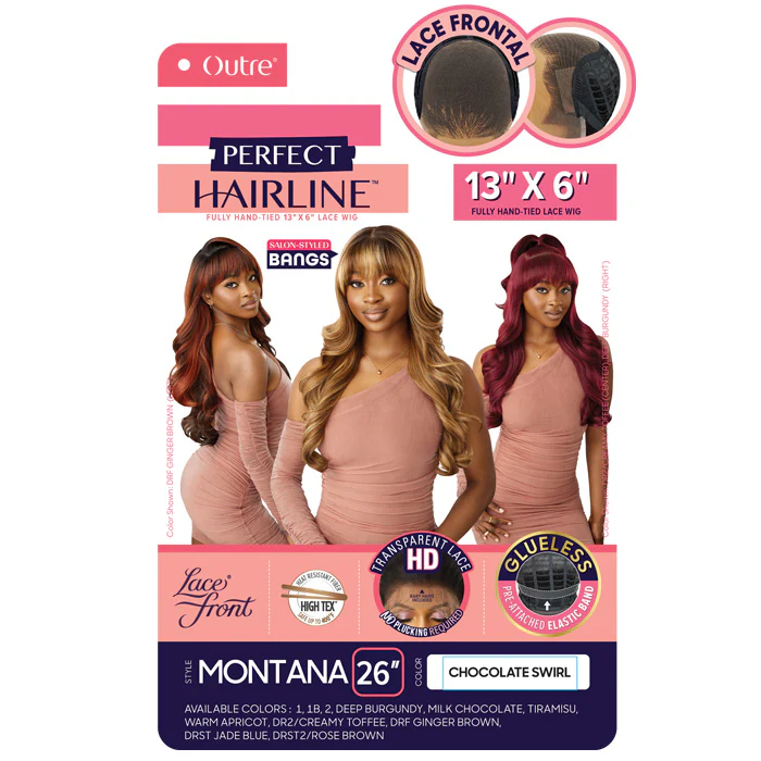 Outre Perfect Hairline Glueless 13x6 HD Lace Front Wig - MONTANA - Salon-Styled Bangs - Image 4