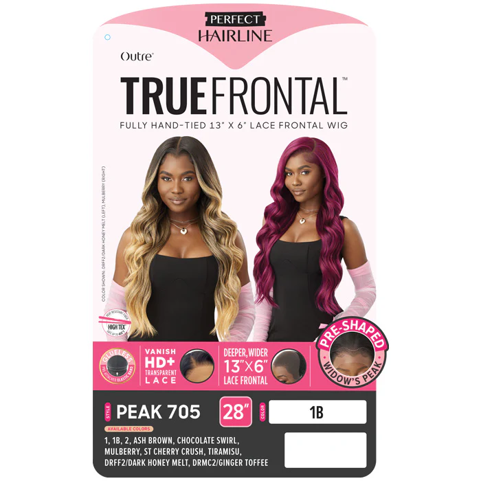 Outre Perfect Hairline True Frontal Glueless 13x6 HD Lace Front Wig - PEAK 705 - Widow's Peak - Image 4