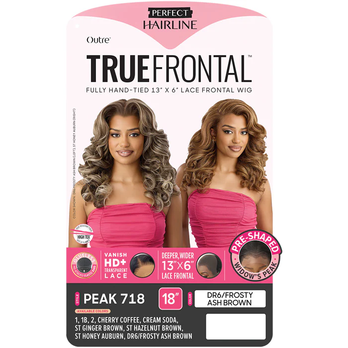 Outre Perfect Hairline True Frontal Glueless HD 13x6 Lace Frontal Wig - PEAK 718 - Widow's Peak - Image 4