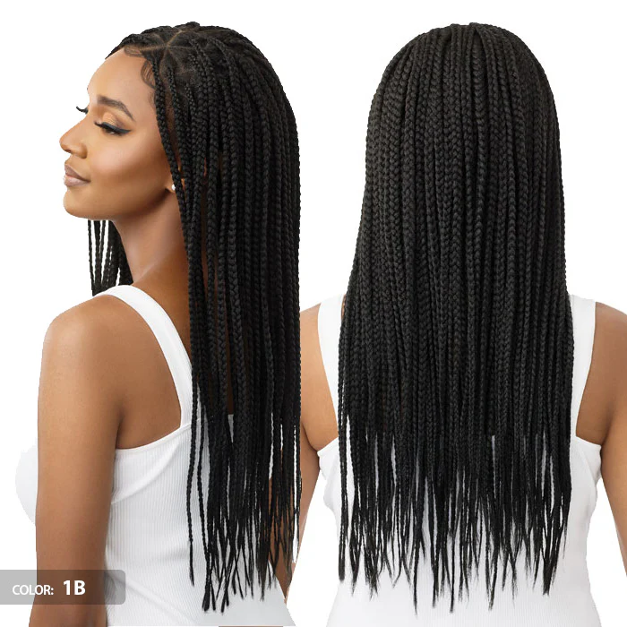 Outre Pre-Braided 13x4 HD Lace Front Wig - KNOTLESS TRIANGLE PART BRAIDS 26" - Image 3