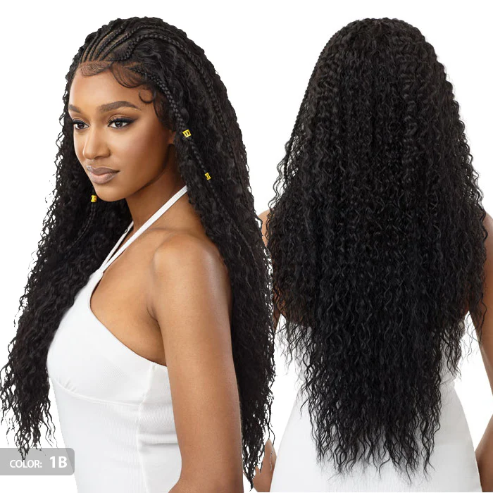 Outre Pre-Braided 13x4 HD Lace Frontal Wig - STITCH BRAID RIPPLE WAVE 30" - Image 3