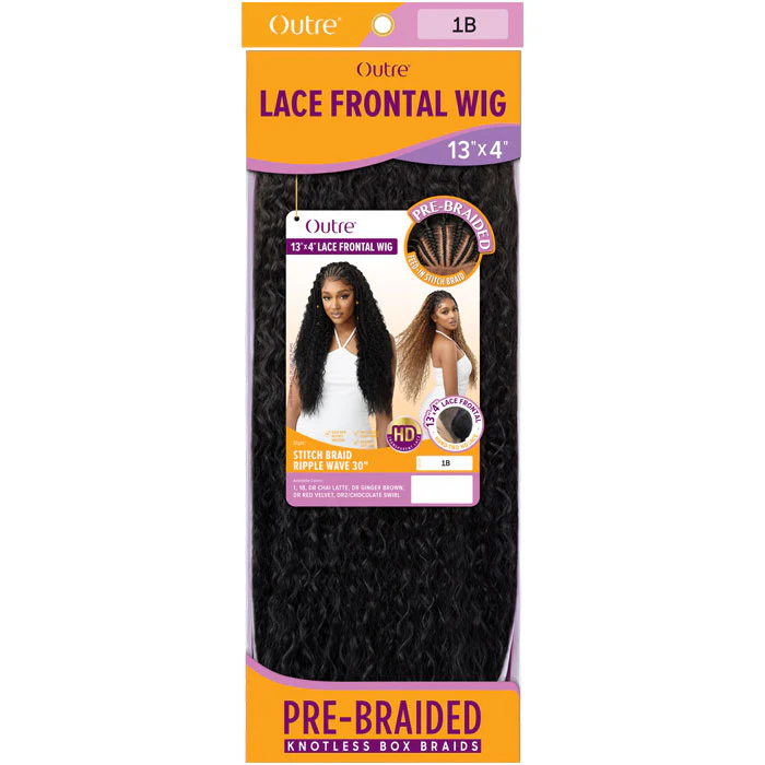 Outre Pre-Braided 13x4 HD Lace Frontal Wig - STITCH BRAID RIPPLE WAVE 30" - Image 5