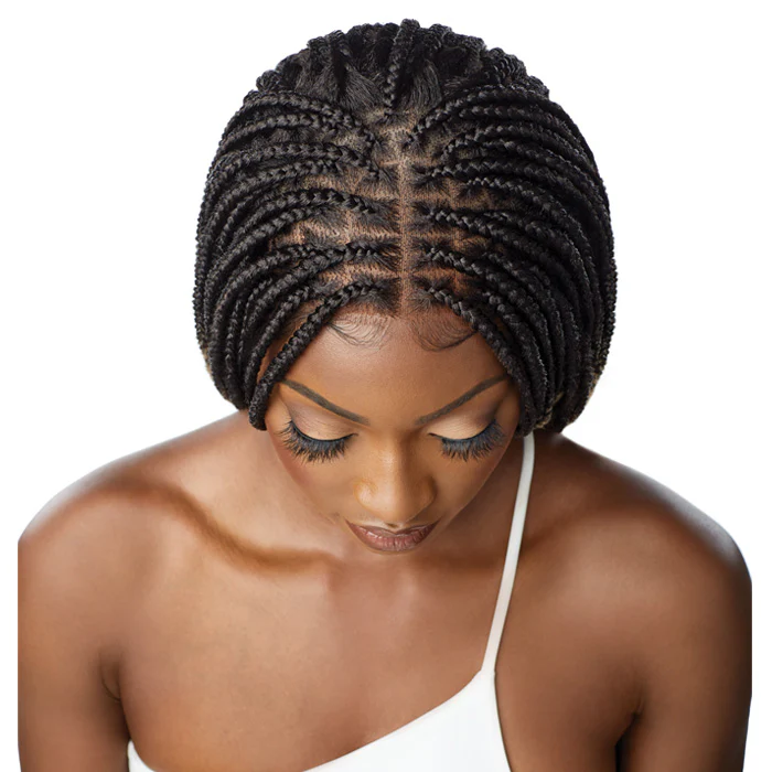 Outre Pre-Braided Glueless HD 13X4 Lace Front Wig - KNOTLESS SQUARE PART BRAIDS - Image 4