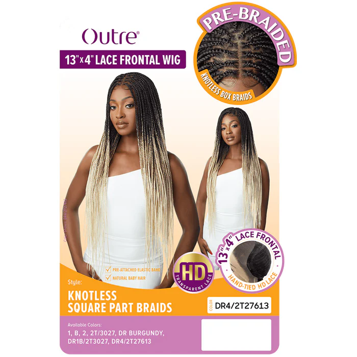 Outre Pre-Braided Glueless HD 13X4 Lace Front Wig - KNOTLESS SQUARE PART BRAIDS - Image 5