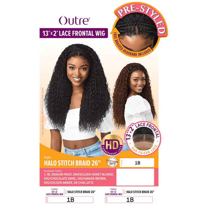 Outre Pre-Styled Glueless 13X2 HD Lace Frontal Wig - HALO STITCH BRAID 26" - Image 5