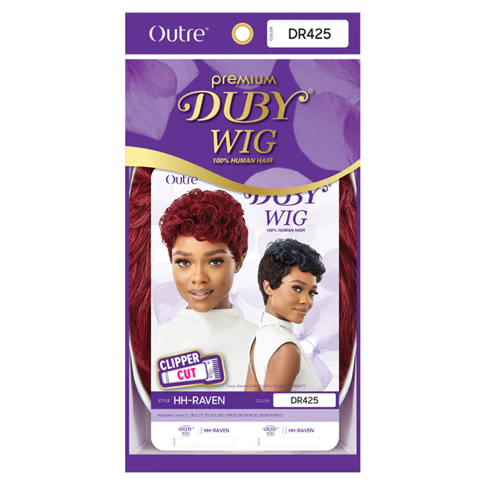 Outre Premium Duby 100% Human Hair Clipper Cut Full Wig - RAVEN - Image 5