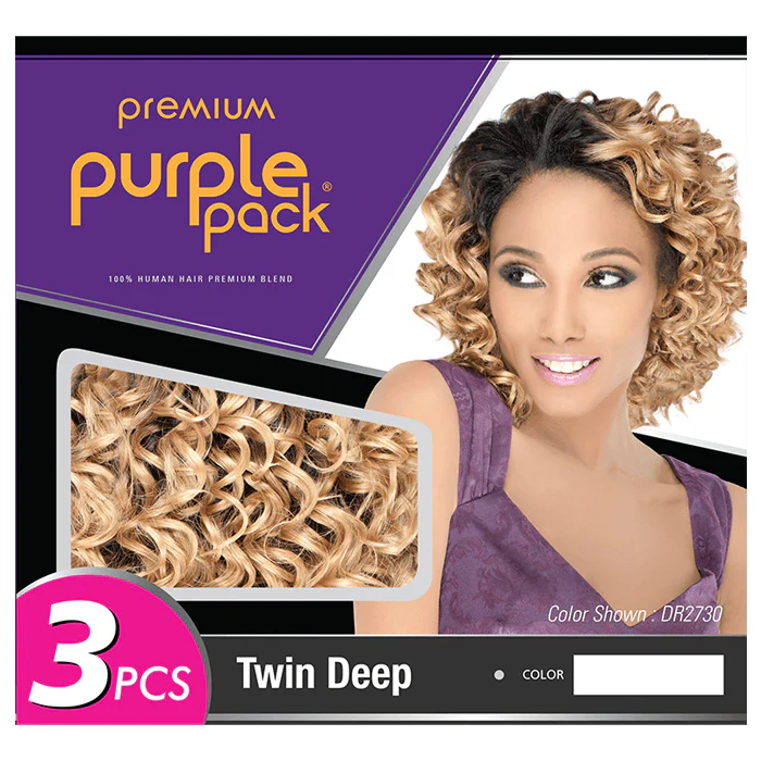 Outre Premium Purple Pack Weave 100% Human Hair Blend - TWIN DEEP 3 Pcs - Image 3