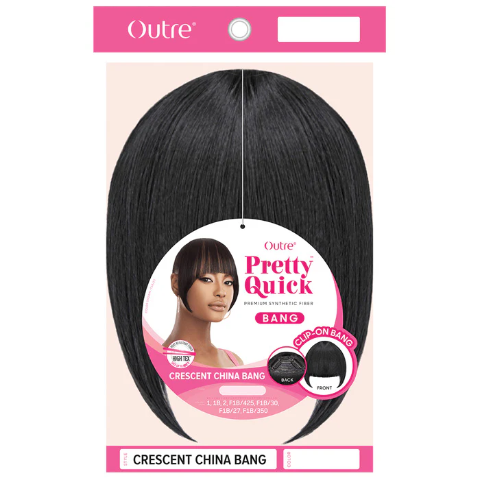 Outre Pretty Quick Clip-on Bang - CRESCENT CHINA BANG - Image 4