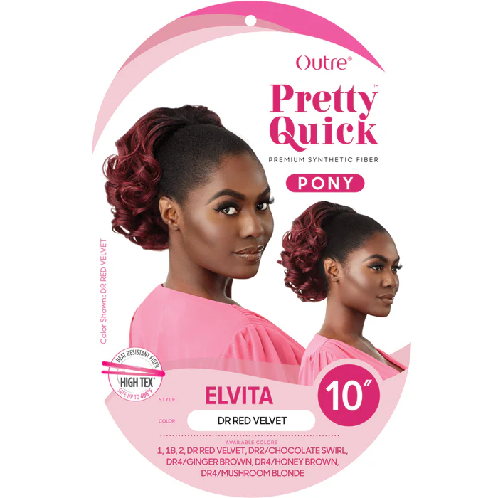 Outre Pretty Quick Drawstring Ponytail - ELVITA 10" - Image 4