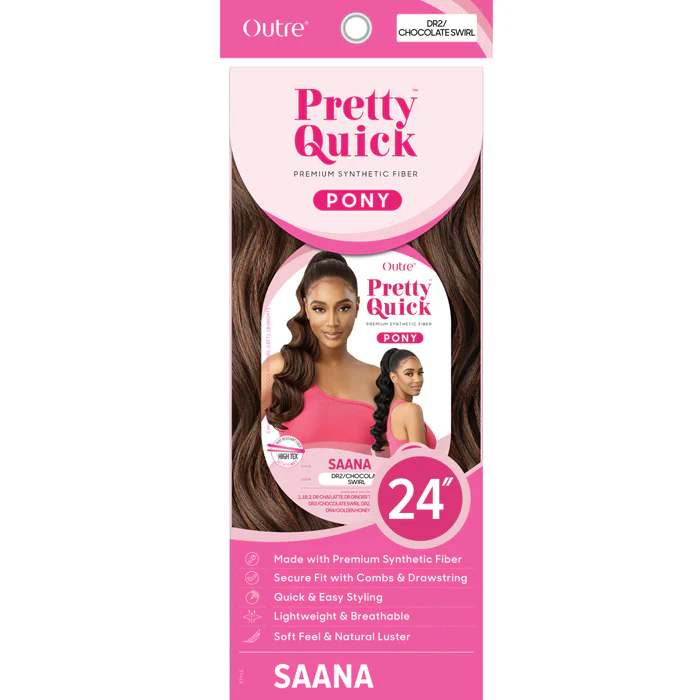 Outre Pretty Quick Drawstring Ponytail - SAANA 24" - Image 5