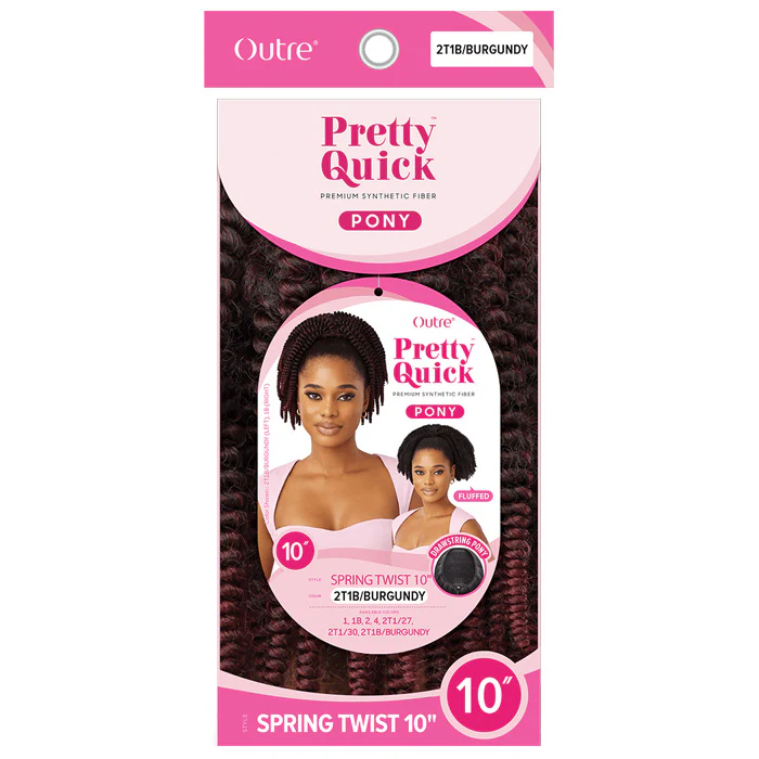 Outre Pretty Quick Fluffed Drawstring Ponytail - SPRING TWIST 10" - Image 5