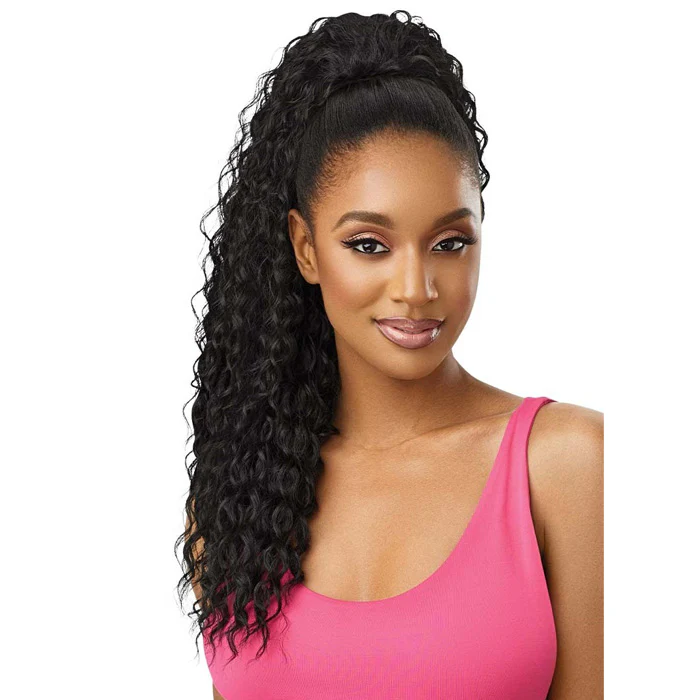 Outre Pretty Quick Wet & Wavy Drawstring Ponytail - DEEP CURL 24" - Image 3