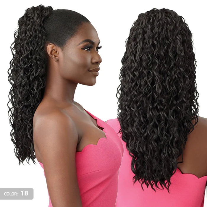 Outre Pretty Quick Wet & Wavy Wrap Ponytail - DEEP WAVE 20" - Image 3