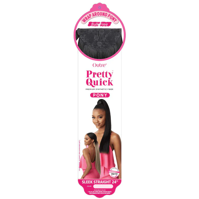 Outre Pretty Quick Wrap Around Ponytail Bulk Free - SLEEK STRAIGHT 24" - Image 3