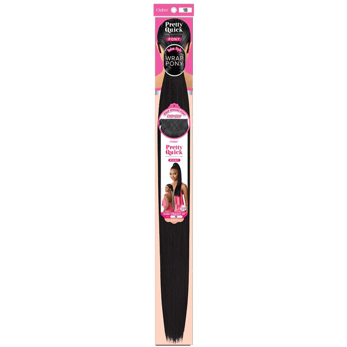 Outre Pretty Quick Wrap Around Ponytail Bulk Free - SLEEK STRAIGHT 24" - Image 4