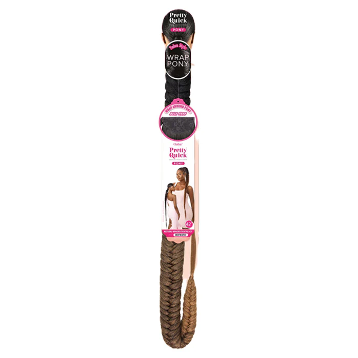 OUTRE PRETTY QUICK WRAP PONY - NATURAL BRAIDED FISHTAIL 42" - Image 5