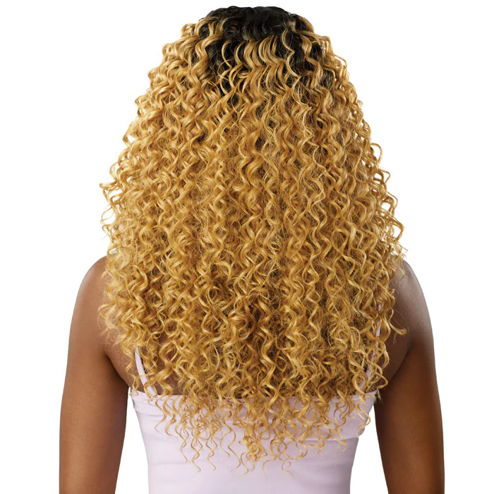Outre Purple Pack Brazilian Boutique Human Hair Blend Weave - DOMINICAN CURL (18"/20"/22"+ 4" Deep Lace Parting Piece) - Image 3