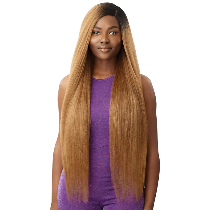Outre Purple Pack Brazilian Boutique Human Hair Blend Weave - VIRGIN VOLUME PRESSED 4PCS (26/28/30"+ 4"lace closure)