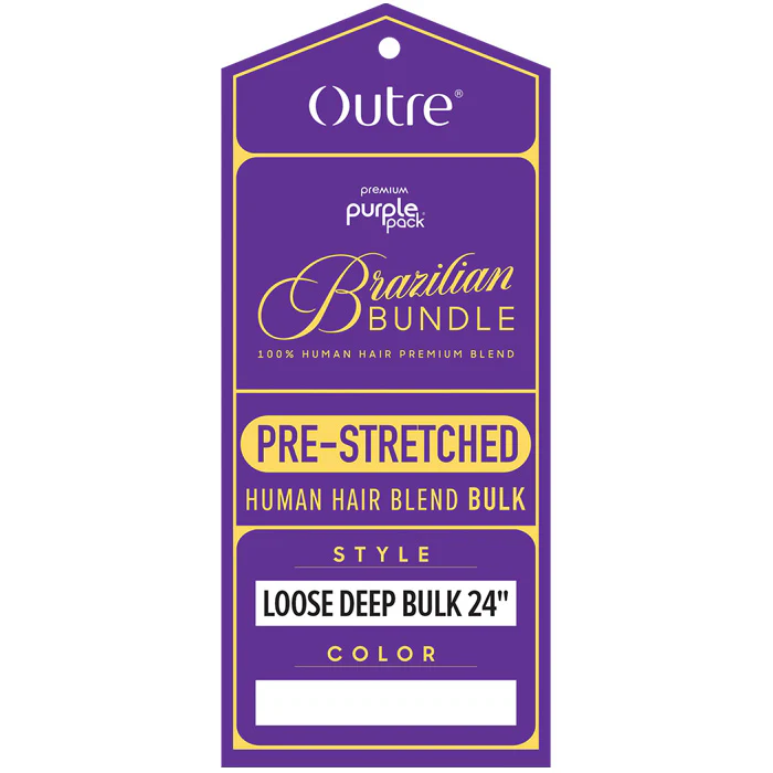 OUTRE PURPLE PACK BRAZILIAN BUNDLE 100% HUMAN HAIR BLEND BRAID - PRE STRETCHED LOOSE DEEP BULK 18/24 inch - Image 4