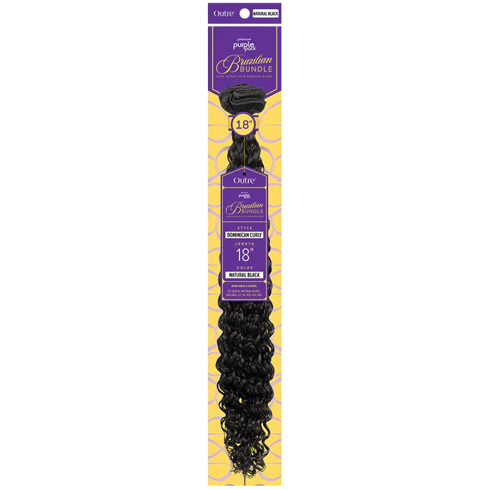 Outre Purple Pack Brazilian Bundle 100% Human Hair Blend Weave - DOMINICAN CURL 18/24/30/36 inch - Image 2
