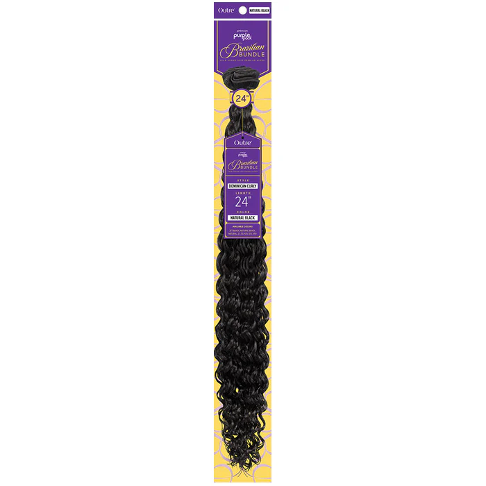 Outre Purple Pack Brazilian Bundle 100% Human Hair Blend Weave - DOMINICAN CURL 18/24/30/36 inch - Image 3